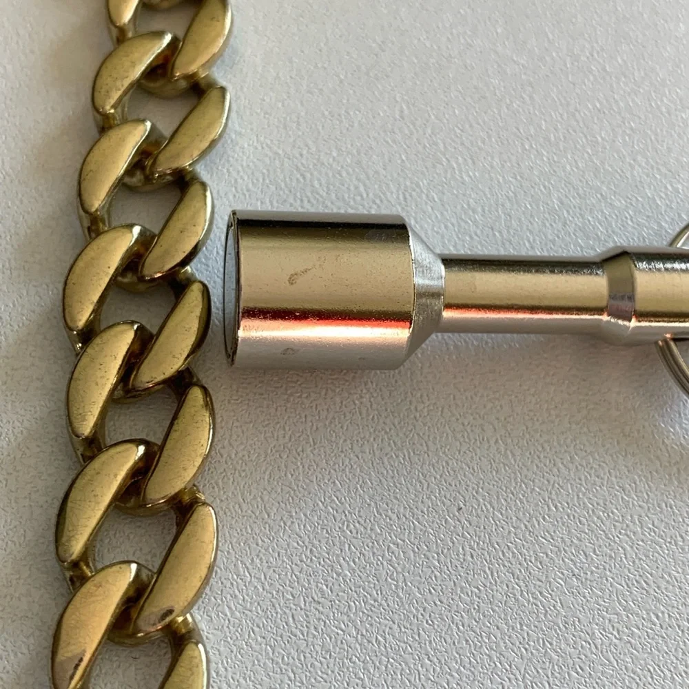 Large Cuban Link Gold Plated Chain Bracelet
